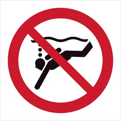 ISO 7010 P051 No sub-aqua diving sign — Prohibition safety pictogram