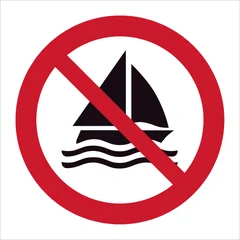 ISO 7010 P053 No sailing sign — Prohibition safety pictogram