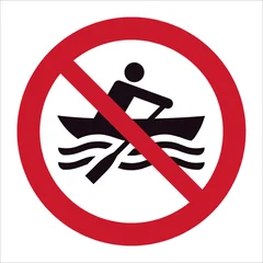 ISO 7010 P055 No manually powered craft sign — Prohibition safety pictogram