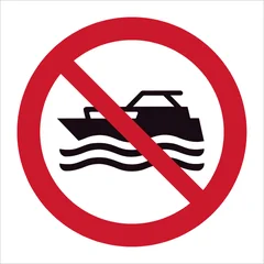 ISO 7010 P056 No mechanically powered craft sign — Prohibition safety pictogram