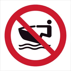 ISO 7010 P057 No personal water craft sign — Prohibition safety pictogram