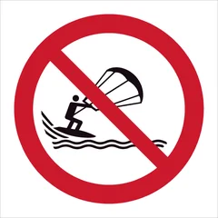 ISO 7010 P065 No kite surfing sign — Prohibition safety pictogram