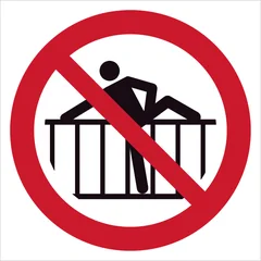 ISO 7010 P071 Do not cross barrier sign — Prohibition safety pictogram
