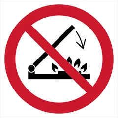 ISO 7010 P073 Do not shut lid when burners are operating sign — Prohibition safety pictogram