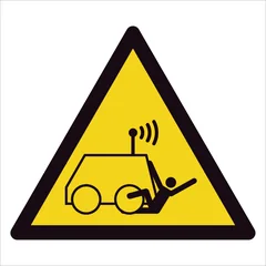 Run over by remote operator controlled machine