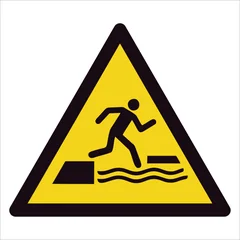 Falling into water when stepping on or off a floating surface