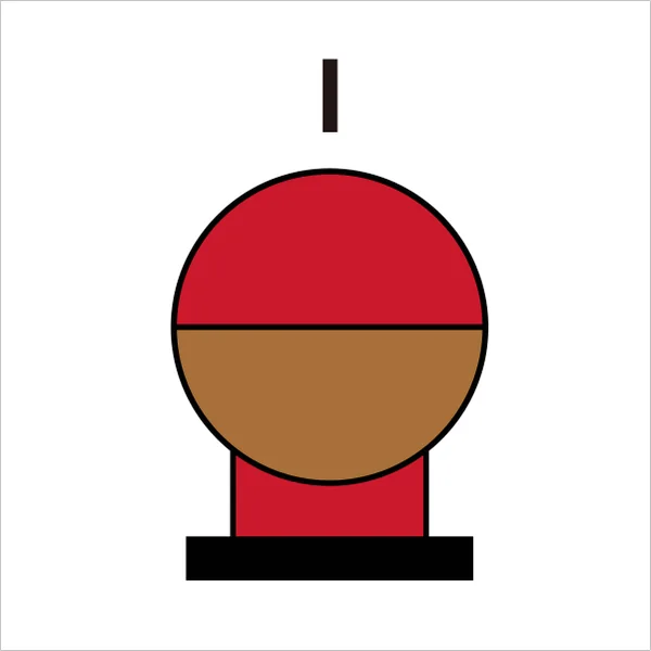 ISO 17631 A.2.22 (I) Fixed fire extinguishing inergen bottle, placed in protected area sign — Fire Control Plan (ISO 17631) safety pictogram