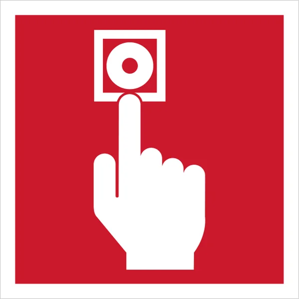 ISO 17631 A.2.40 Manually operated call points sign — Fire Control Plan (ISO 17631) safety pictogram