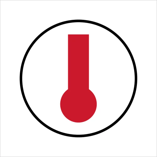 ISO 17631 A.2.42 Space or group of spaces monitored by heat detector(s) sign — Fire Control Plan (ISO 17631) safety pictogram