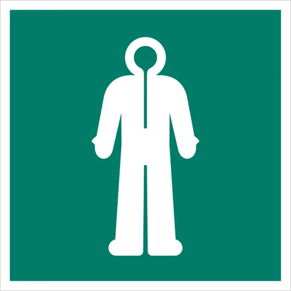 ISO 17631 A.4.22 Anti-exposure suit (AES) sign — Fire Control Plan (ISO 17631) safety pictogram