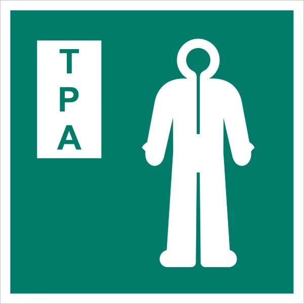 ISO 17631 A.4.24 Thermal protective aid (TPA) sign — Fire Control Plan (ISO 17631) safety pictogram