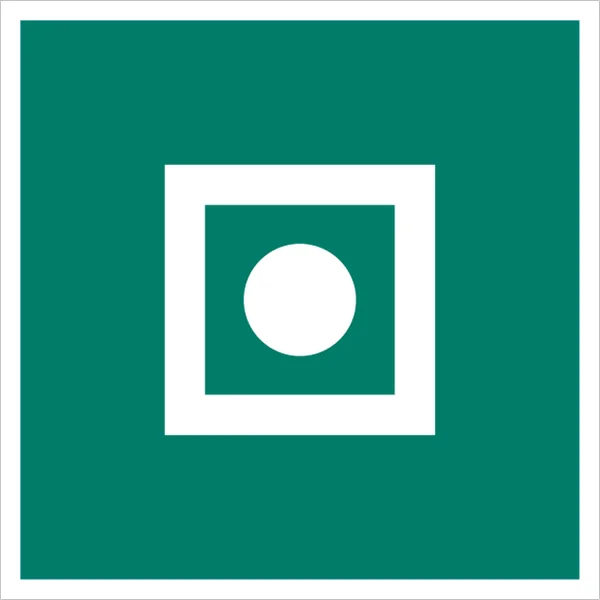ISO 7010 E031 Shipboard general alarm sign — Emergency / Escape safety pictogram