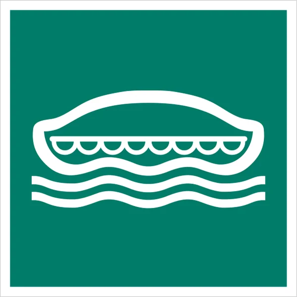 ISO 7010 E036 Lifeboat sign — Emergency / Escape safety pictogram