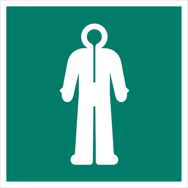 ISO 7010 E056 Survival clothing sign — Emergency / Escape safety pictogram