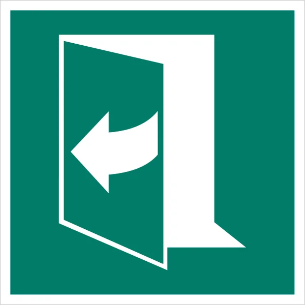 ISO 7010 E058 Door opens by pulling on the right-hand side sign — Emergency / Escape safety pictogram