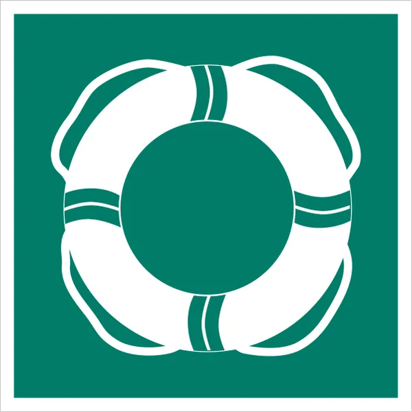ISO 7010 E061 Water life-saving equipment sign — Emergency / Escape safety pictogram