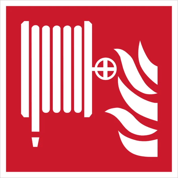 ISO 7010 F002 Fire hose reel sign — Fire Equipment safety pictogram
