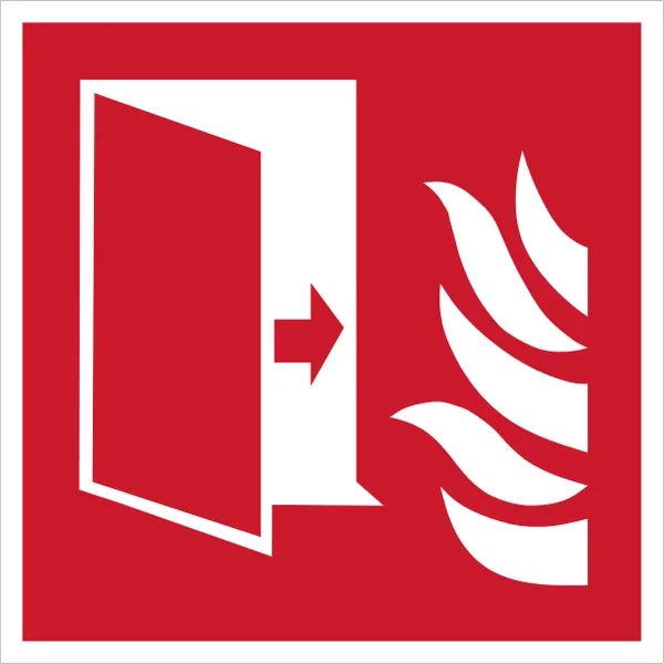 ISO 7010 F007 Fire protection door sign — Fire Equipment safety pictogram