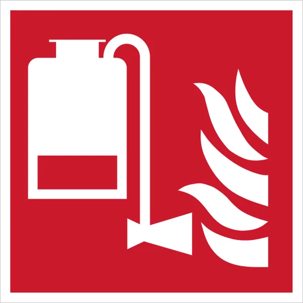 ISO 7010 F010 Portable foam applicator unit sign — Fire Equipment safety pictogram