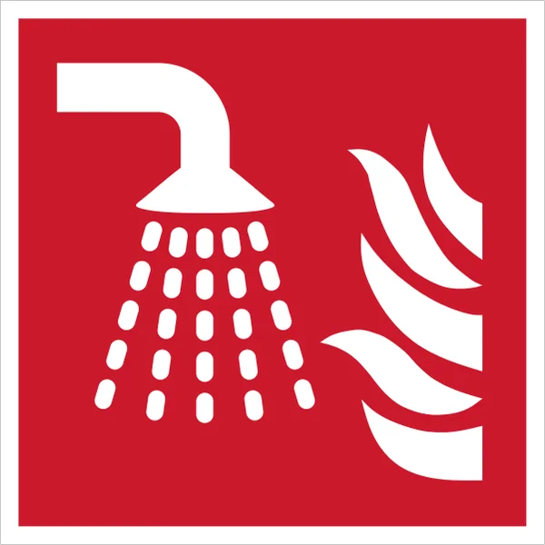 ISO 7010 F011 Water fog applicator sign — Fire Equipment safety pictogram
