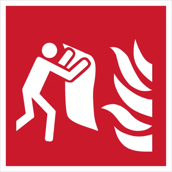 ISO 7010 F016 Fire blanket sign — Fire Equipment safety pictogram