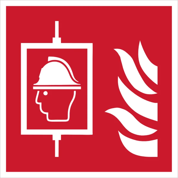 ISO 7010 F017 Firefighters' lift sign — Fire Equipment safety pictogram