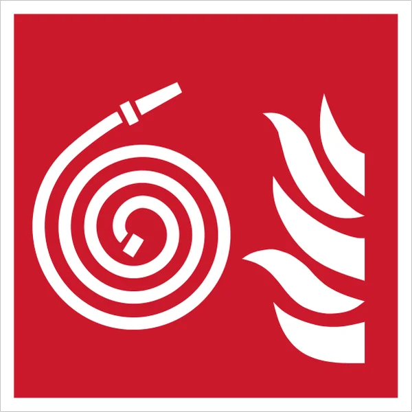 ISO 7010 F019 Unconnected fire hose sign — Fire Equipment safety pictogram