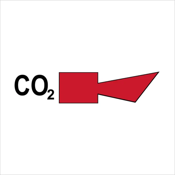 IMO A.654(16) IMPA 33.6008 Co2 horn sign — Fire Control Plan (ISO 17631) safety pictogram