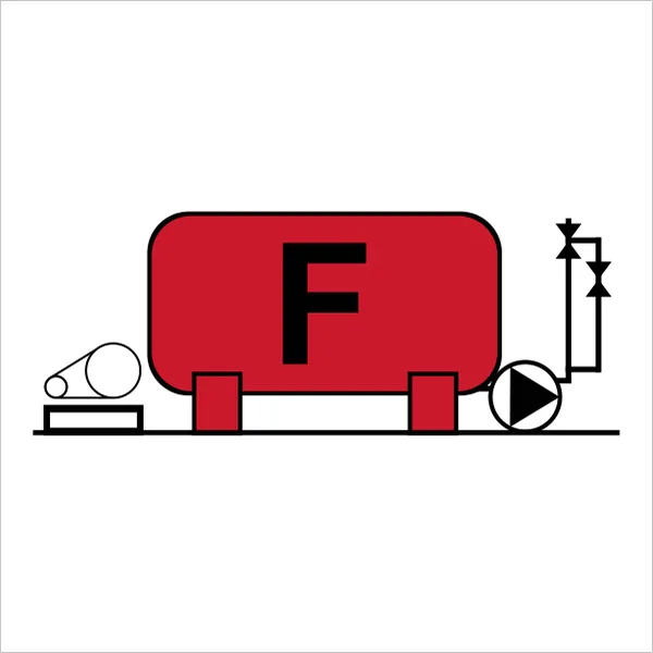 IMO A.654(16) IMPA 33.6013 Foam installation sign — Fire Control Plan (ISO 17631) safety pictogram