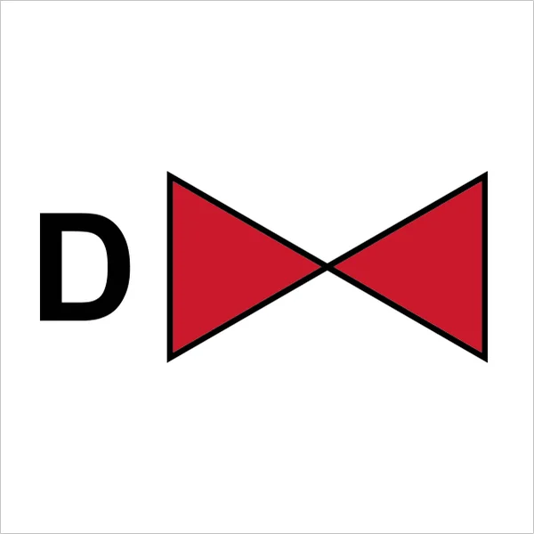 IMO A.654(16) IMPA 33.6029 Section valves drenching system sign — Fire Control Plan (ISO 17631) safety pictogram
