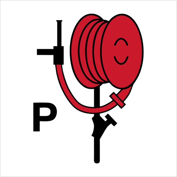 IMO A.654(16) IMPA 33.6053 Powder hose and handgun sign — Fire Control Plan (ISO 17631) safety pictogram