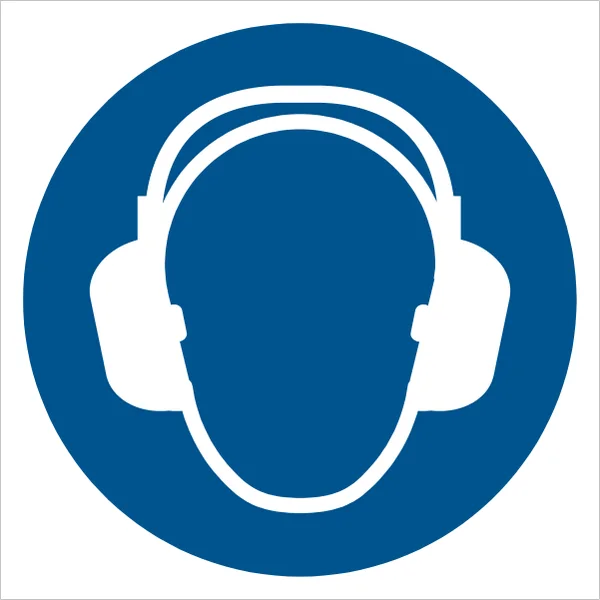 ISO 7010 M003 Wear ear protection sign — Mandatory safety pictogram