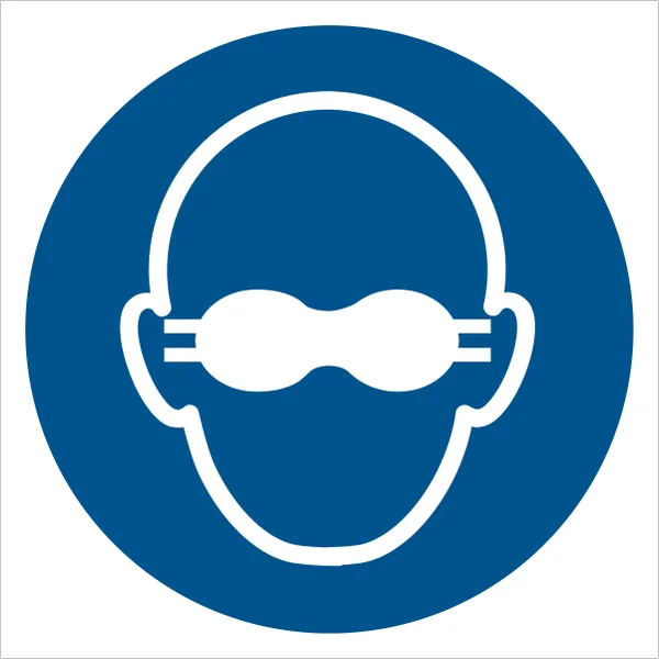 ISO 7010 M007 Opaque eye protection must be worn sign — Mandatory safety pictogram