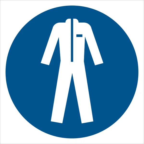 ISO 7010 M010 Wear protective clothing sign — Mandatory safety pictogram