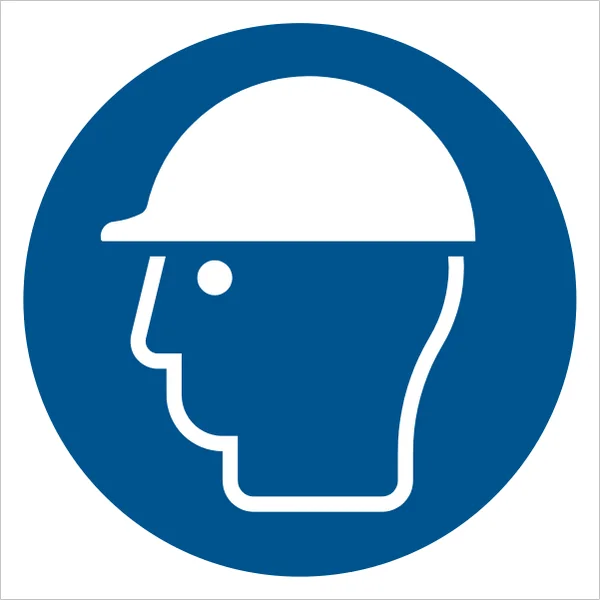 ISO 7010 M014 Wear head protection sign — Mandatory safety pictogram