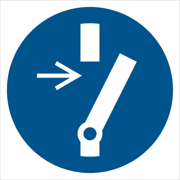 ISO 7010 M021 Disconnect before carrying out maintenance or repair sign — Mandatory safety pictogram