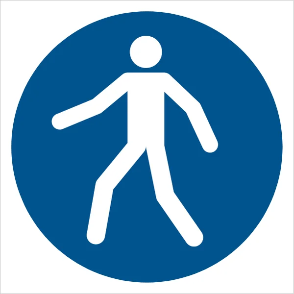 ISO 7010 M024 Use this walkway sign — Mandatory safety pictogram