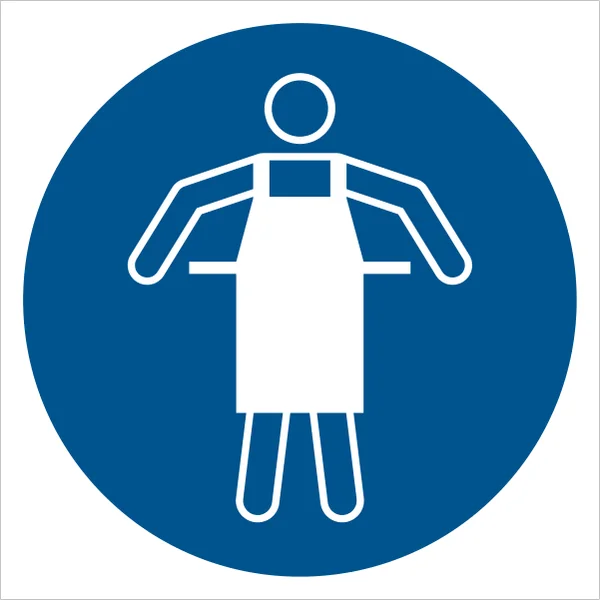 ISO 7010 M026 Use protective apron sign — Mandatory safety pictogram