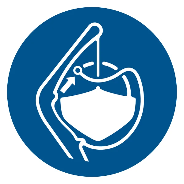 ISO 7010 M045 Release lifeboat gripes in launch sequence sign — Mandatory safety pictogram