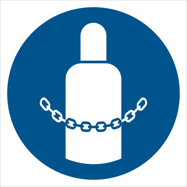 ISO 7010 M046 Secure gas cylinders sign — Mandatory safety pictogram