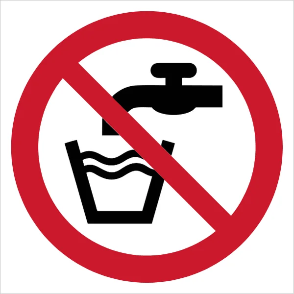 ISO 7010 P005 Not drinking water sign — Prohibition safety pictogram