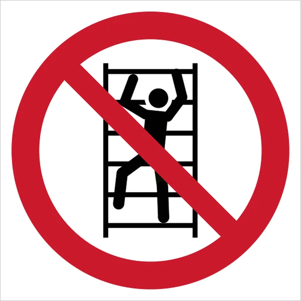 ISO 7010 P009 No climbing sign — Prohibition safety pictogram