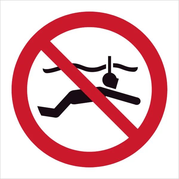 ISO 7010 P050 No snorkelling sign — Prohibition safety pictogram