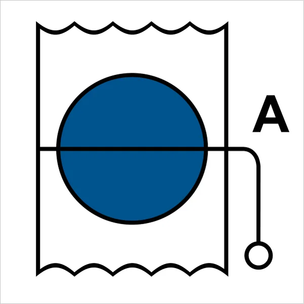 ISO 24409-2 SIS010 Fire damper sign — Fire Control Plan (ISO 17631) safety pictogram