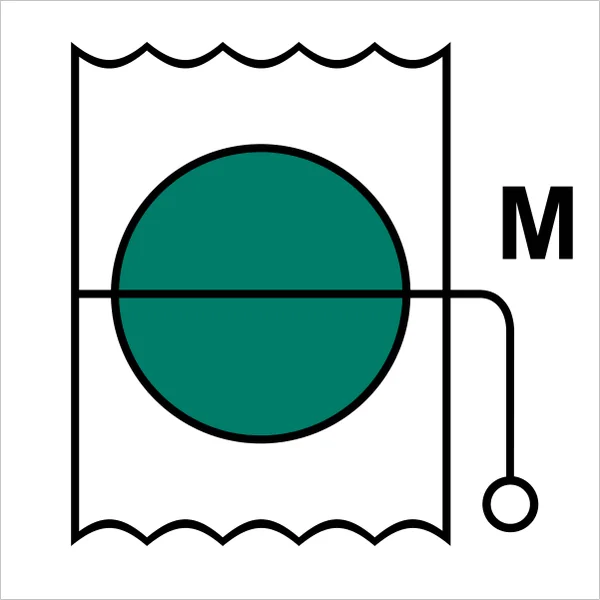 ISO 24409-2 SIS011 Fire damper (machinery space) sign — Fire Control Plan (ISO 17631) safety pictogram