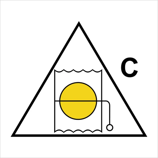 ISO 24409-2 SIS015 Remote control for fire damper (cargo space) sign — Fire Control Plan (ISO 17631) safety pictogram
