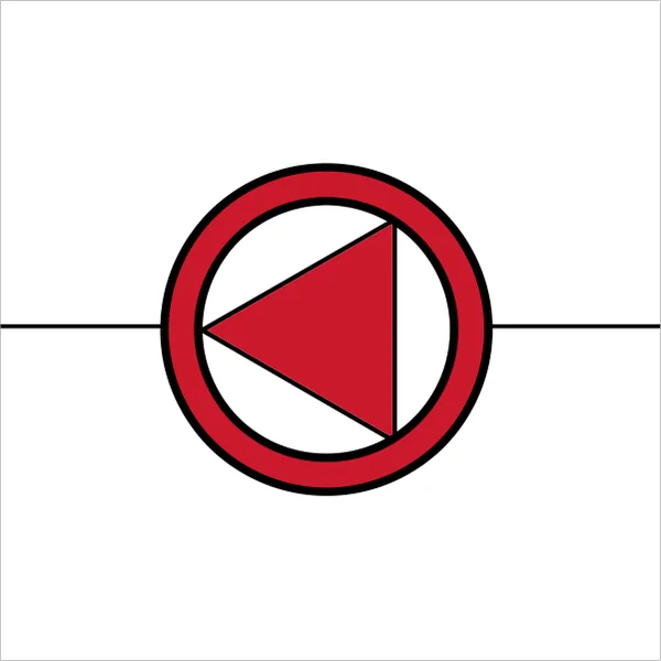 ISO 24409-2 SIS025 Emergency fire pump sign — Fire Control Plan (ISO 17631) safety pictogram