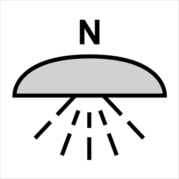 ISO 24409-2 SIS044 Space or group of spaces protected by a Nitrogen fire-extinguishing system sign — Fire Control Plan (ISO 17631) safety pictogram