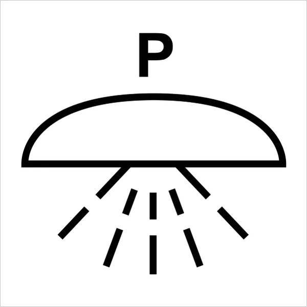 ISO 24409-2 SIS045 Space or group of spaces protected by a powder fire-extinguishing system sign — Fire Control Plan (ISO 17631) safety pictogram