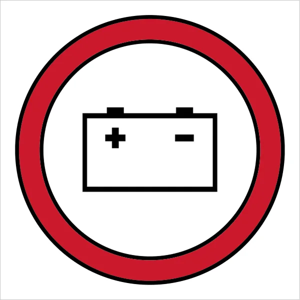 ISO 24409-2 SIS049 Emergency source of electrical power (battery) sign — Fire Control Plan (ISO 17631) safety pictogram